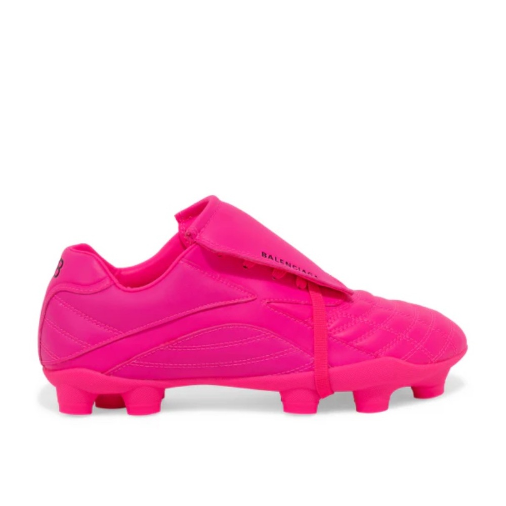 Balenciaga Matt Leather Soccer Sneaker 'Flou Pink'